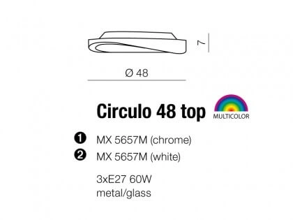 Sufitowa lampa natynkowa Circulo plafon do sypialni chrom