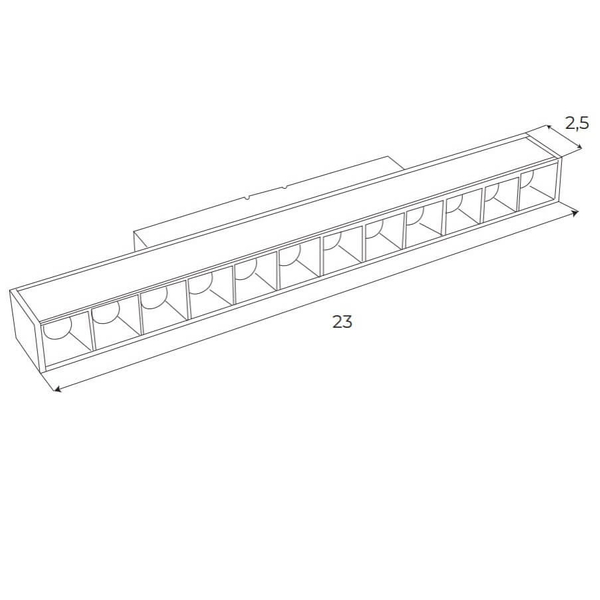 Podłużna lampa magnetyczna Magnetic M0004Z LED 12W 2700-5000K czarna