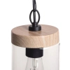 Wisząca lampa na taras Finto ABR-LWZIP44-D IP44 czarna drewniana