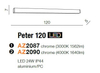 Nowoczesny kinkiet Peter listwa LED 24W 4000K do łazienki chrom