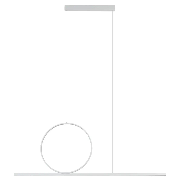 Podłużna lampa wisząca LINEO 11885 LED 39W 3000K ring biały