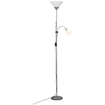 Stojąca lampa do salonu Spari G98811/05 do czytania srebrny biały