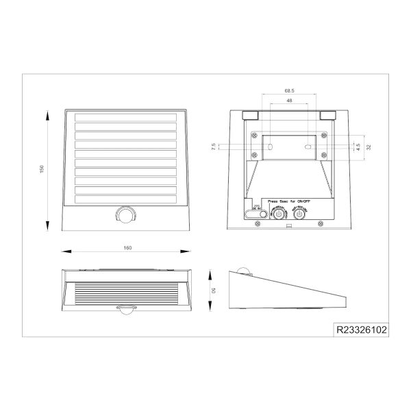 Elewacyjna lampa ALVORADA R23326102 LED 7W 4000K IP44 solarna czarny