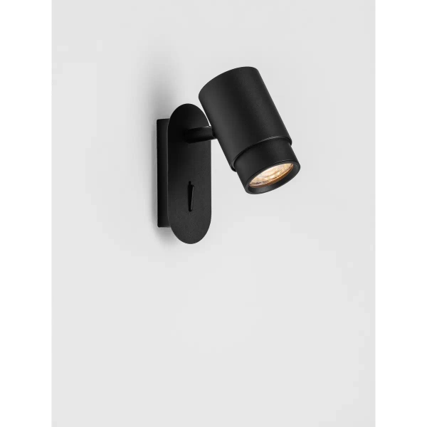 Metalowy reflektor ścienny JAVERTO LE45535 regulowana tubka czarna