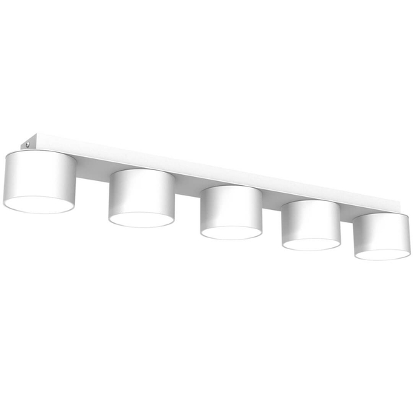 Minimalistyczna lampa sufitowa Dixie tuby do jadalni białe
