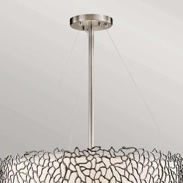 Wisząca lampa okrągła Silver Coral KL-SILVER-CORAL-P-B Kichler srebrny