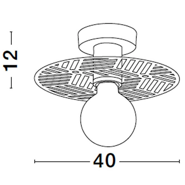 Okrągła lampa przysufitowa BAMEPA LE43701 do jadalni złoty