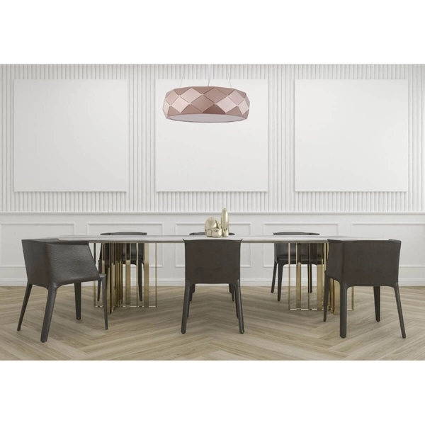 Złota wisząca lampa Reus LP-8069/1P GD Light Prestige okrągła glamour