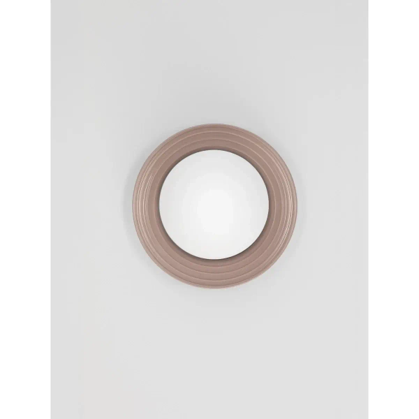 Okrągła lampa ścienna MALVANO LE45266 szklana do sypialni mokka