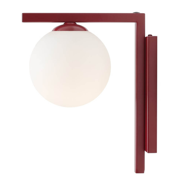 Lampa ścienna kulista Zac 1038C15_2 Aldex szklana biała czerwona