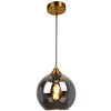 Skandynawska LAMPA wisząca DAMAR 316219 Polux loftowa OPRAWA szklany ZWIS kula przydymiona