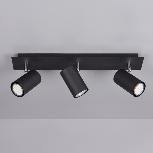 Regulowana lampa sufitowa VANTOS DL332802400 czarne tuby salonowe