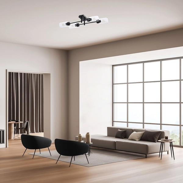 Sufitowa lampa loft Prudence 2672 Rabalux czarna przezroczysta