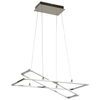 LAMPA wisząca KSEROS A0033-320 Candellux geometryczna OPRAWA metalowa LED 35W 4000K ramki frames srebrne