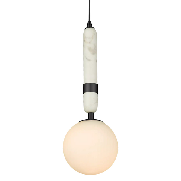 Nowoczesna LAMPA wisząca La Spezia P01336BK Cosmolight metalowa kopuła zwis biały