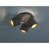 Regulowana lampa sufitowa IKERIS DL979-80333 abażury czarny złoty