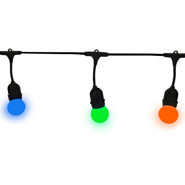Girlanda ogrodowa z kolorowymi żarówkami 10 LED 6W 3000K 5,6m IP44