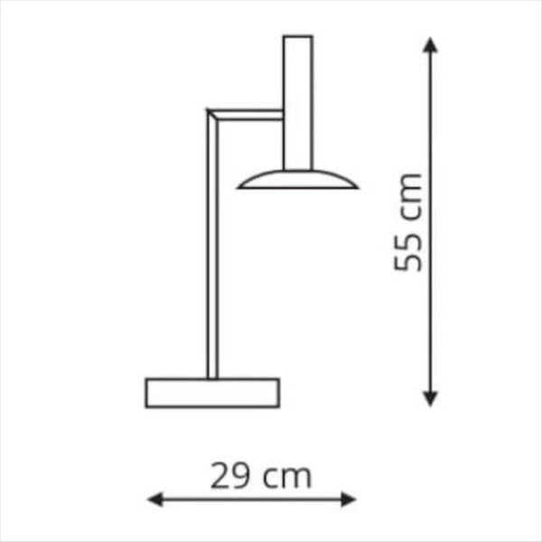 Stojąca LAMPKA biurkowa HAT LP-1661/1T WH Light Prestige stołowa LAMPA metalowa LED 3W 3000K kapelusz biały