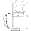 Modernistyczna LAMPA stołowa PURE 502000142 Trio szklana LAMPKA stojąca kula grafitowa przydymiona