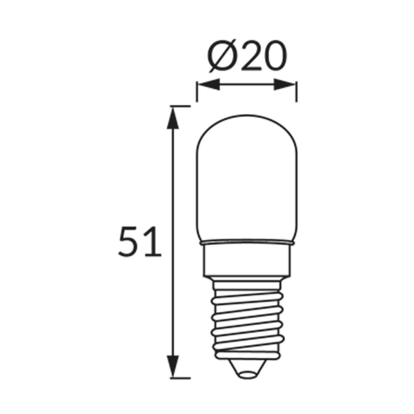 Ledowa żarówka Uzo 4065 Ideus 1,3W E14 4000K biała neutralna 112lm T20