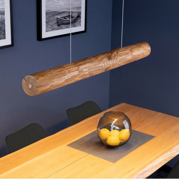 Drewniana LAMPA wisząca LUCAS 69480104 Spotlight ekologiczna OPRAWA belka LED 25,5W 3000K zwis sosna bejcowana czarny