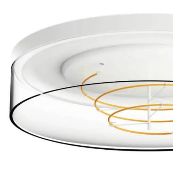 Plafon szklany Nolan 1004 Zumaline LED 17W 2700K ściemnialny przezroczysty