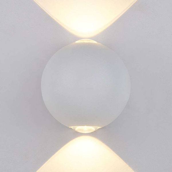 Elewacyjna LAMPA zewnętrzna CARSOLI PL-308W Italux ogrodowa OPRAWA ścienna kinkiet LED 4W 3000K metalowy IP65 biały