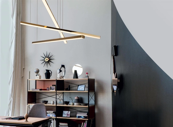 Kaskada LAMPA wisząca TRIO P0426D Maxlight nowoczesny zwis LED 36W 3000K listwy złote