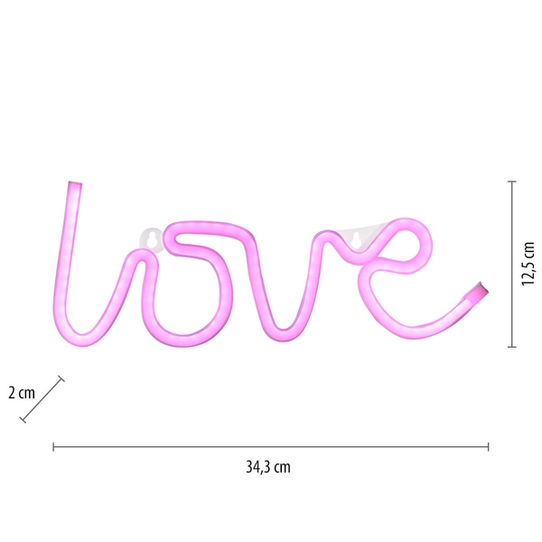 Lampa ścienna NEON-LOVE 85021-87 Just Light LED 6,5W do sypialni różowy