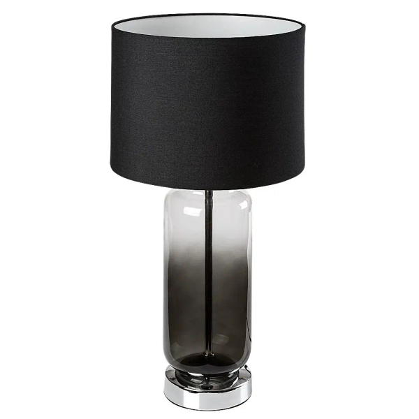 Nowoczesna stołowa lampa Rien 74049 szklana tuba ombre czarny