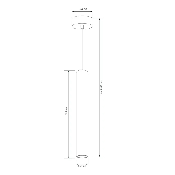 Wisząca lampa podłużna Lungomare 326140 nad stół tuba złota czarna