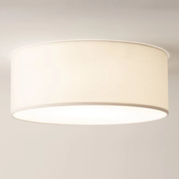 Lampa sufitowa okrągła salonowa Soft 40649 Sigma welurowa biała
