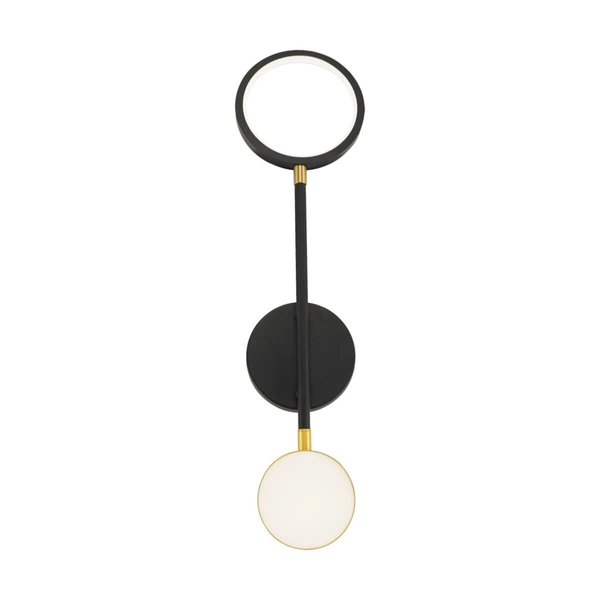 Ścienny kinkiet Omega 04191 Ideus LED 10W 4200K okrągły czarny złoty