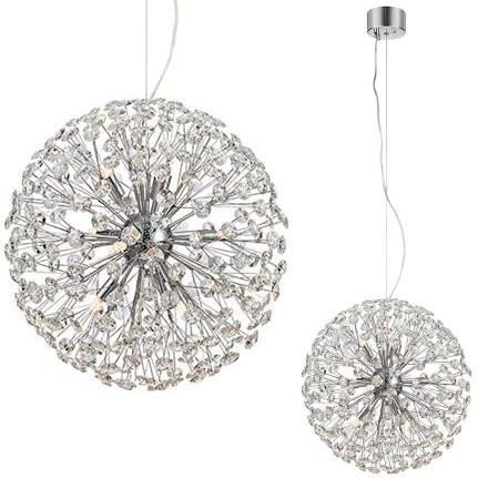 Kryształowa LAMPA wisząca BOLID 108101 Markslojd metalowa OPRAWA crystal glamour ZWIS kula chrom przezroczysta