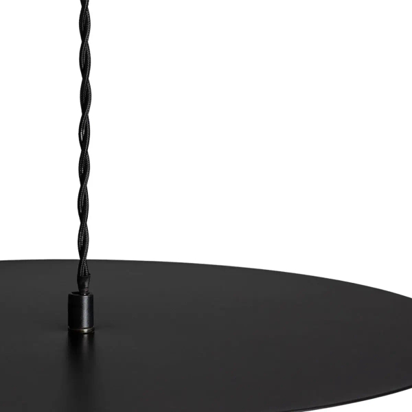 Kulista lampa wisząca Rotonde ABR-LWO-RTO-E14 talerz szklany czarny biały