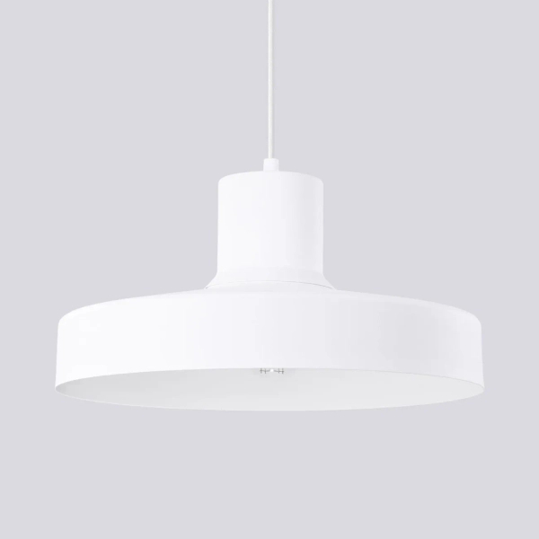 Owalna lampa wisząca BILO SL.1702 biała metalowa 1xE27