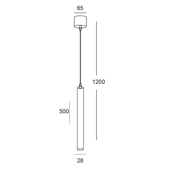 Lampa wisząca Scop 501201302 Elkim LED 3W 6000K minimalistyczna biała