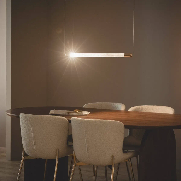 Lampa wisząca szklana Jacob ABR-LWLJ-3W-3000K LED 2,5W 3000K złota biała