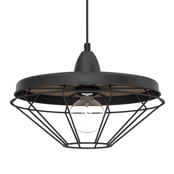 Wisząca lampa Alkaba 5013 Shilo loftowa klatka regulowana czarny