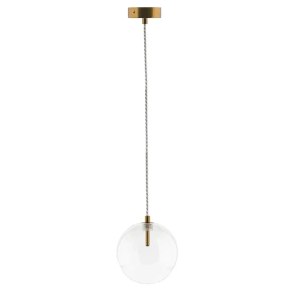 Okrągła wisząca lampa GLOBO-HD80310-G4 kula nad stół złota
