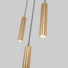 Lampa zwisająca na listwie Spoti ABR-ZLW3T-Z Abruzzo tuby złota czarna