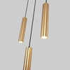 Lampa zwisająca na listwie Spoti ABR-ZLW3T-Z Abruzzo tuby złota czarna