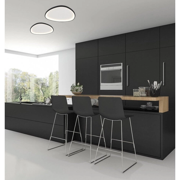 Ledowy sufitowy plafon 23090 LED 39W 3000K do przedpokoju czarny