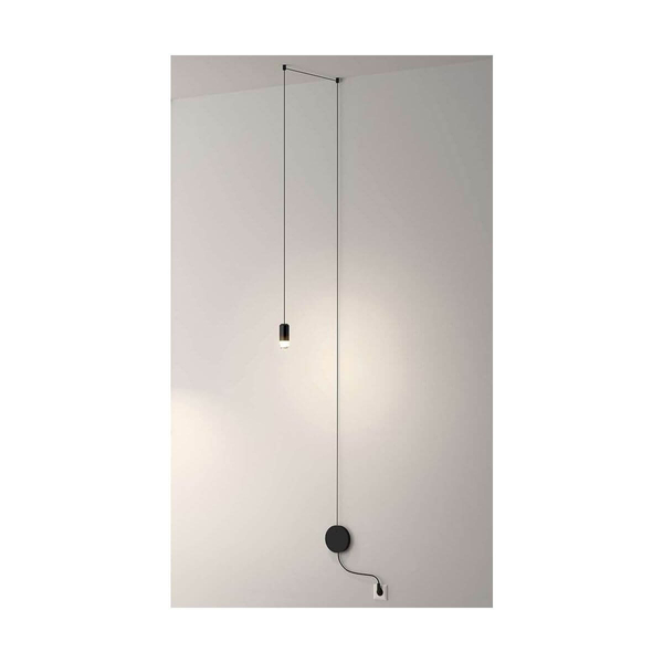 Lampa ścienna Flusso MSE1501100474 LED 2,5W 3000K z podwieszeniem czarna