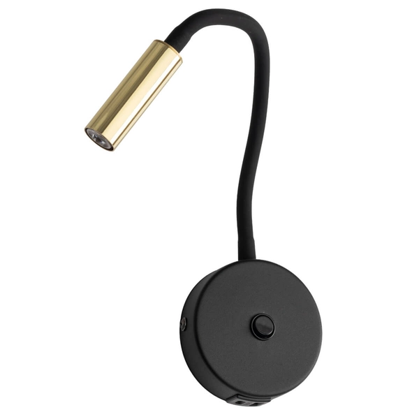 Naścienny kinkiet regulowany Lagos 10201 punktowy złoty czarny