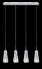 Wisząca lampa metalowa Viviera MDM1603/4 Italux tuby do salonu białe chrom
