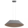 Nieregularna wisząca lampa 23173 LED 12W 3000K panele akustyczne szary