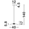 Lampa wisząca do jadalni PECA LE44273 LED 13W 3000K kopuła czarna szara