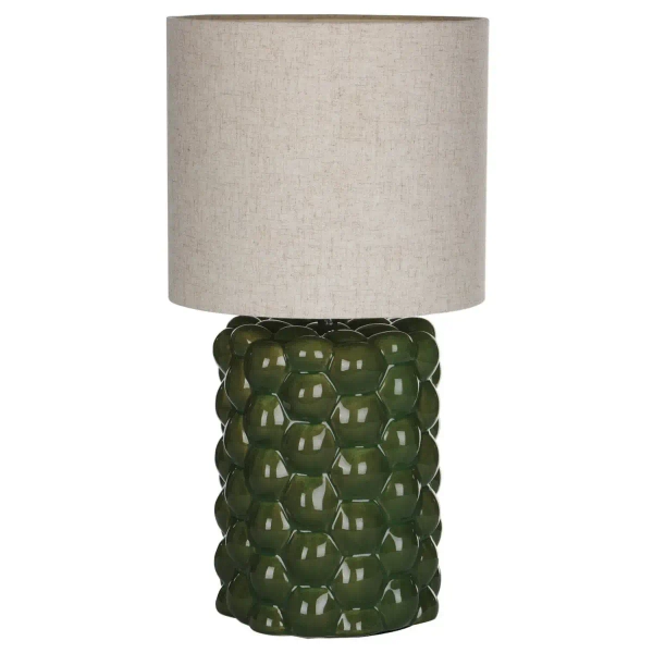 Lampka nocna abażurowa Jayden JAY4224 ceramiczna zielona