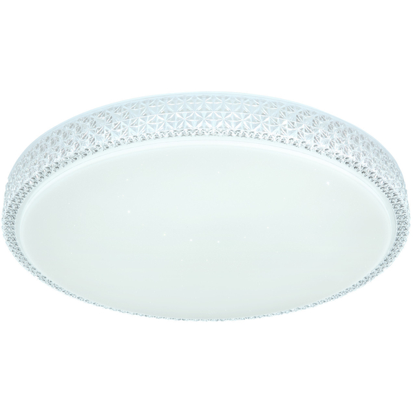 Plafon LAMPA sufitowa OVI 41749-40 Globo metalowa OPRAWA okrągła LED 40W 3000K - 6500K crystal glamour biały - przezroczysty